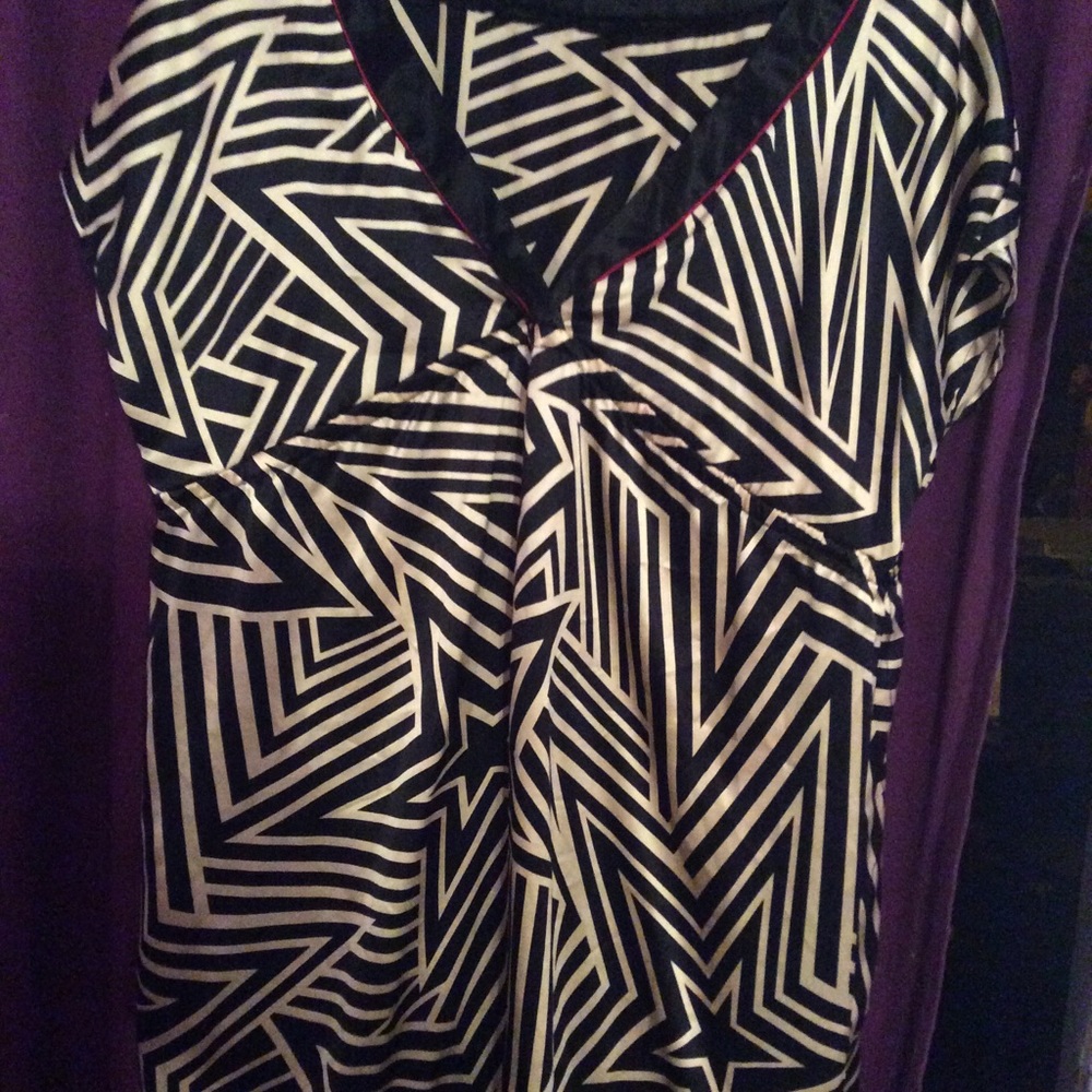 NWOT short sleeve silky long top or dress